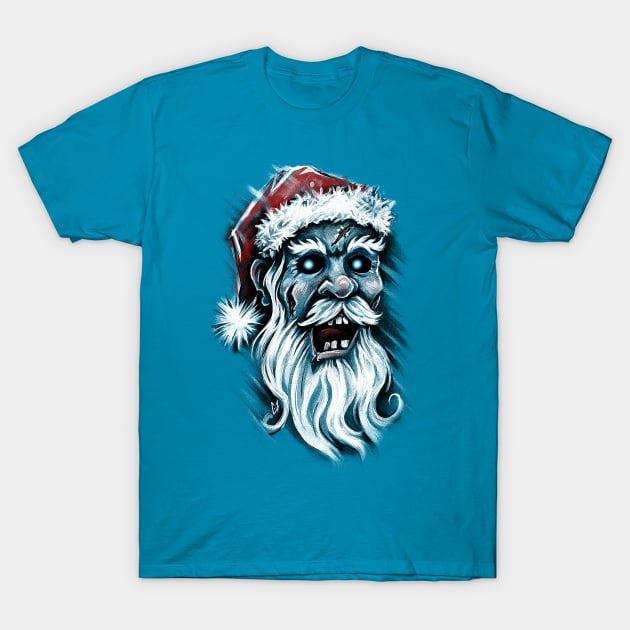 Zombie Santa Claus T-Shirt by c0y0te7